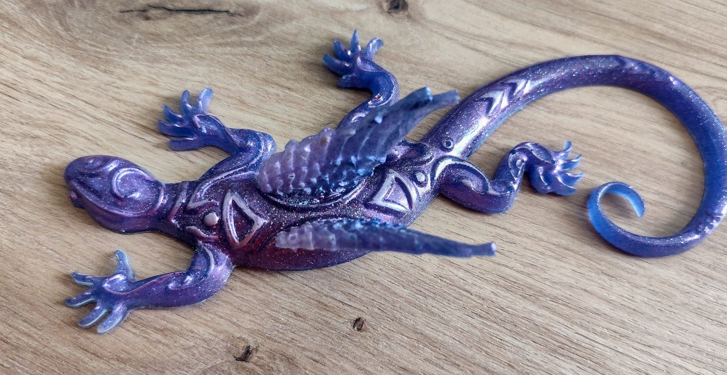 Ange Gecko Mauve pailleté