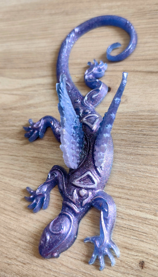 Ange Gecko Mauve pailleté